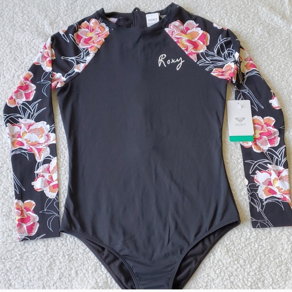 Roxy One-piece Rashguard Floral Swimsuit - Picture 2 of 9